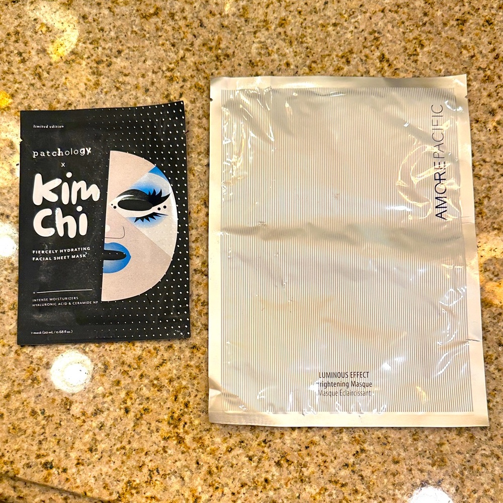 NEW💗Patchology Kim Chi Facial Sheet Mask and AmorePacific Brightening Mask